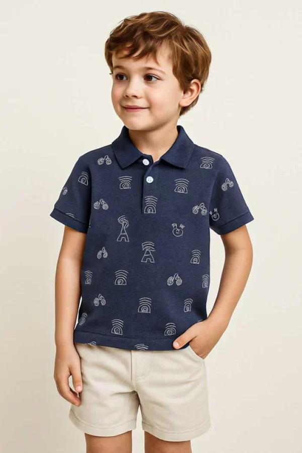 TGT Kid's Printed Polo Shirt